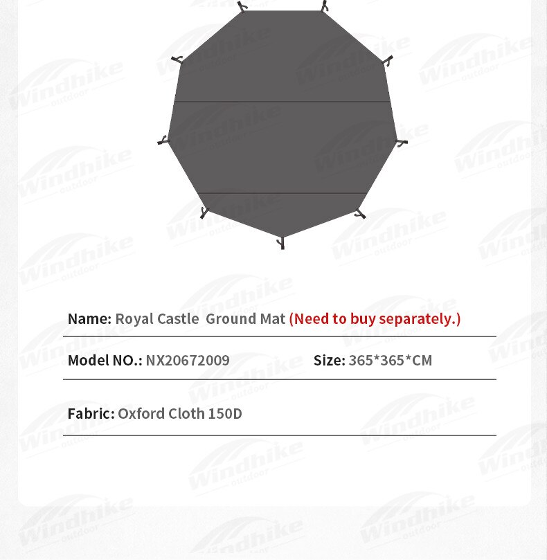Cheap Goat Tents MOBI GARDEN Camping Royal Castle Tent 150D Oxford Cloth Portable Tent 5 Person Family Picnic Tent Aluminum Support Bracket UV50+   